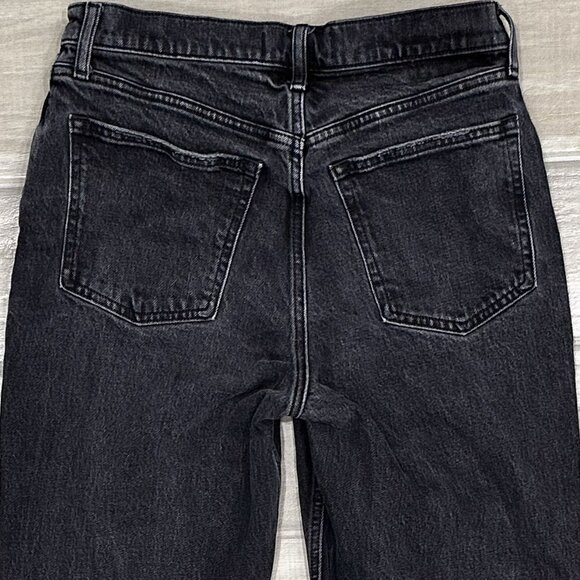 Abercrombie & Fitch The '90s Baggy Low Rise Jeans in Washed Black Denim Size 28 - Picture 8 of 15